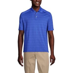 Land’s End cobalt blue Rapid Dry Tonal Stripe Polo Shirt